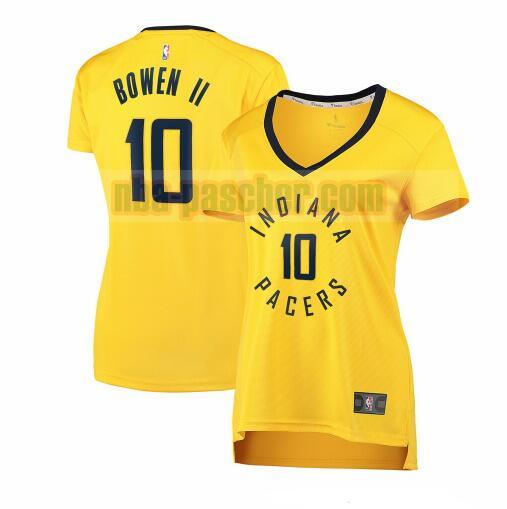 Maillot Indiana Pacers Femme Brian Bowen II 10 statement edition Jaune