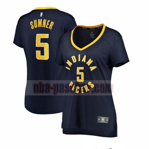 Maillot Indiana Pacers Femme Edmond Sumner 5 icon edition Bleu marin