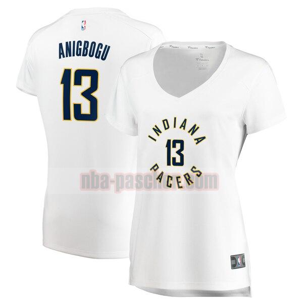 Maillot Indiana Pacers Femme Ike Anigbogu 13 association edition Blanc