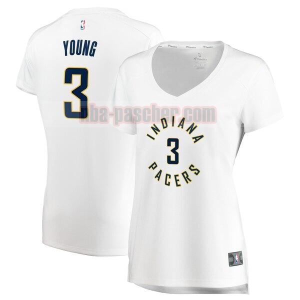 Maillot Indiana Pacers Femme Joe Young 3 association edition Blanc