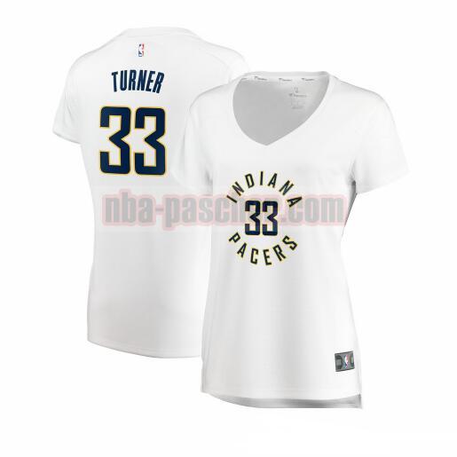 Maillot Indiana Pacers Femme Myles Turner 33 association edition Blanc