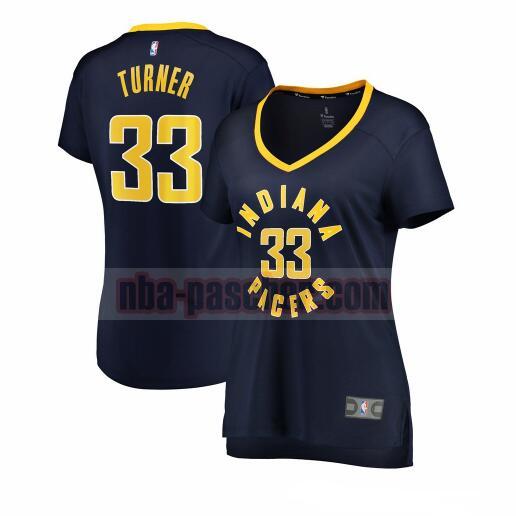 Maillot Indiana Pacers Femme Myles Turner 33 icon edition Bleu marin
