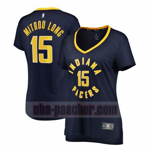 Maillot Indiana Pacers Femme Naz Mitrou-Long 15 icon edition Bleu marin