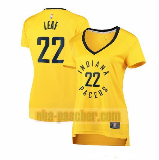 Maillot Indiana Pacers Femme T.J. Leaf 22 statement edition Jaune
