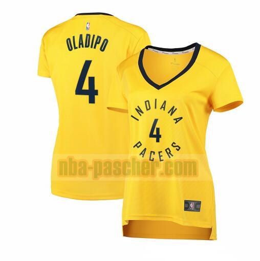 Maillot Indiana Pacers Femme Victor Oladipo 4 statement edition Jaune