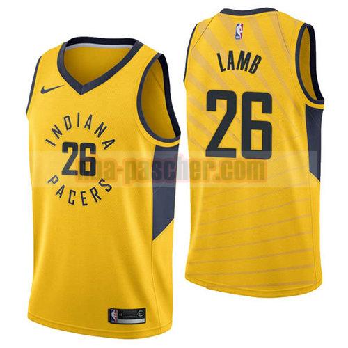 Maillot Indiana Pacers Homme Jeremy Lamb 26 2018-19 Jaune