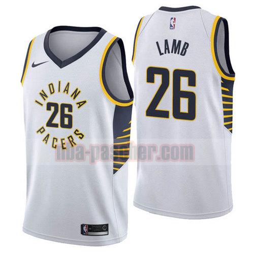 Maillot Indiana Pacers Homme Jeremy Lamb 26 2018-19 blanc