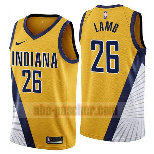 Maillot Indiana Pacers Homme Jeremy Lamb 26 2019-2020 Jaune