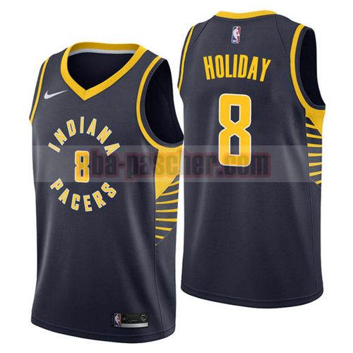 Maillot Indiana Pacers Homme Justin Holiday 8 2018-19 Bleu