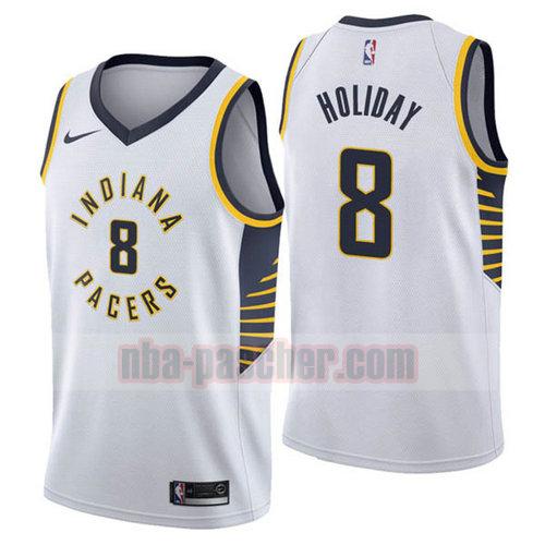 Maillot Indiana Pacers Homme Justin Holiday 8 2018-19 White