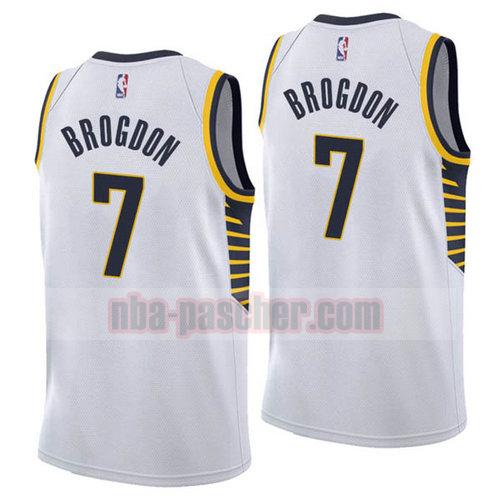 Maillot Indiana Pacers Homme Malcolm Brogdon 7 2018-19 blanc