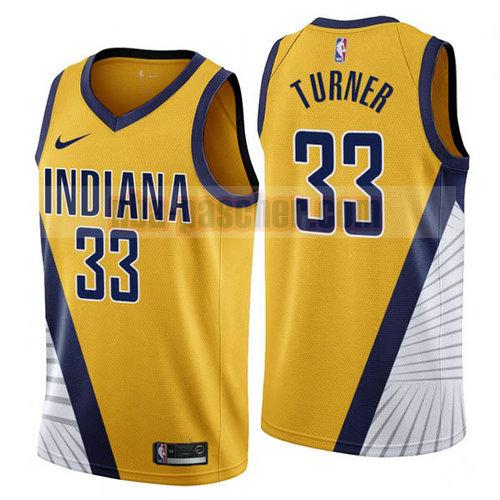 Maillot Indiana Pacers Homme Myles Turner 33 2019-2020 Jaune
