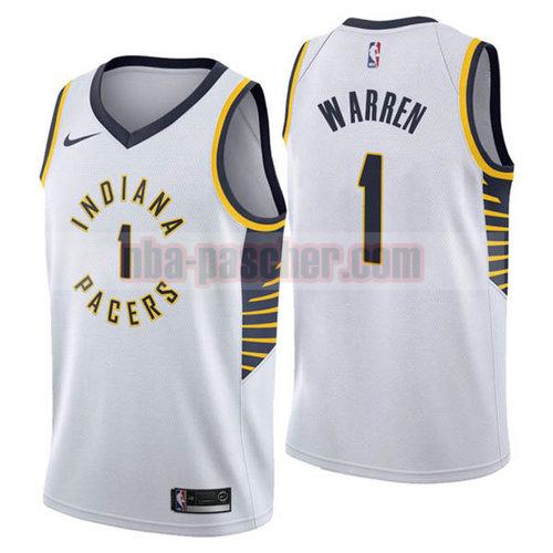 Maillot Indiana Pacers Homme T.J. Warren 1 2018-2019 blanc