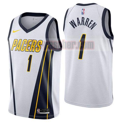 Maillot Indiana Pacers Homme T.J. Warren 1 Earned 2019 White