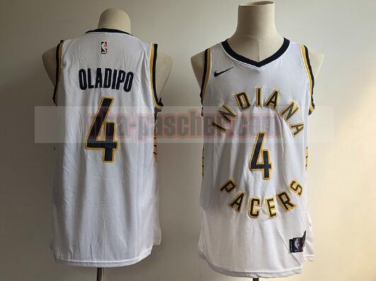 Maillot Indiana Pacers Homme Victor Oladipo 4 Basketball Blanc