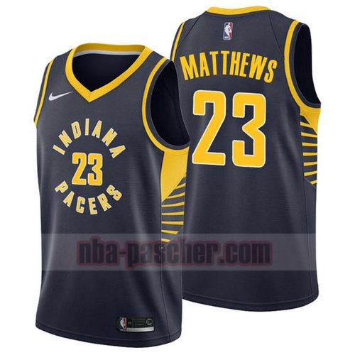 Maillot Indiana Pacers Homme Wesley Matthews 23 2018-2019 Bleu
