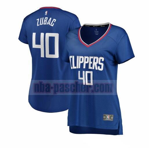 Maillot Los Angeles Clippers Femme Ivica Zubac 40 icon edition Bleu