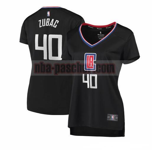 Maillot Los Angeles Clippers Femme Ivica Zubac 40 statement edition Noir