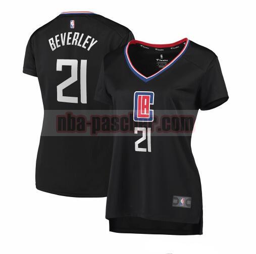 Maillot Los Angeles Clippers Femme Patrick Beverley 21 statement edition Noir