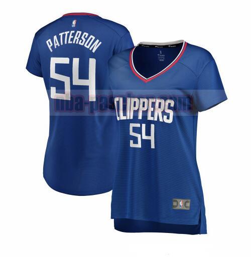 Maillot Los Angeles Clippers Femme Patrick Patterson 54 icon edition Bleu