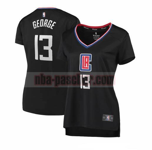 Maillot Los Angeles Clippers Femme Paul George 13 statement edition Noir