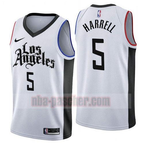 Maillot Los Angeles Clippers Homme Montrezl Harrell 5 Ville 2019 blanc