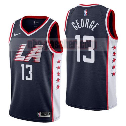 Maillot Los Angeles Clippers Homme Paul George 13 Ville 2019 Bleu