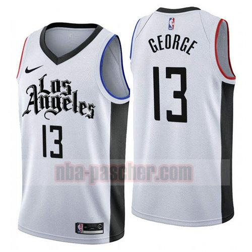 Maillot Los Angeles Clippers Homme Paul George 13 Ville 2019 blanc