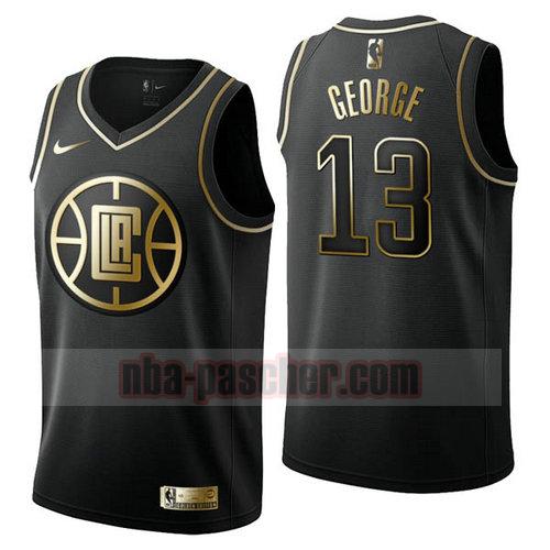 Maillot Los Angeles Clippers Homme Paul George 13 moda 2019 Noir