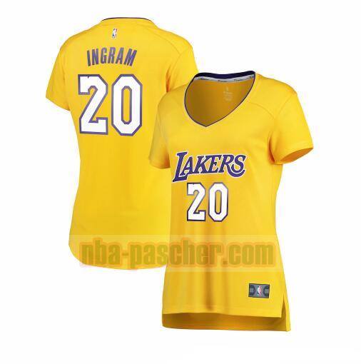 Maillot Los Angeles Lakers Femme Andre Ingram 20 icon edition Jaune