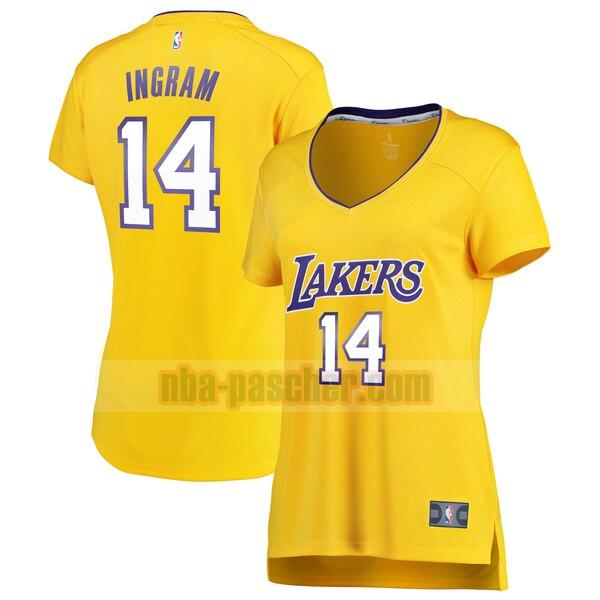Maillot Los Angeles Lakers Femme Brandon Ingram 14 icon edition Jaune