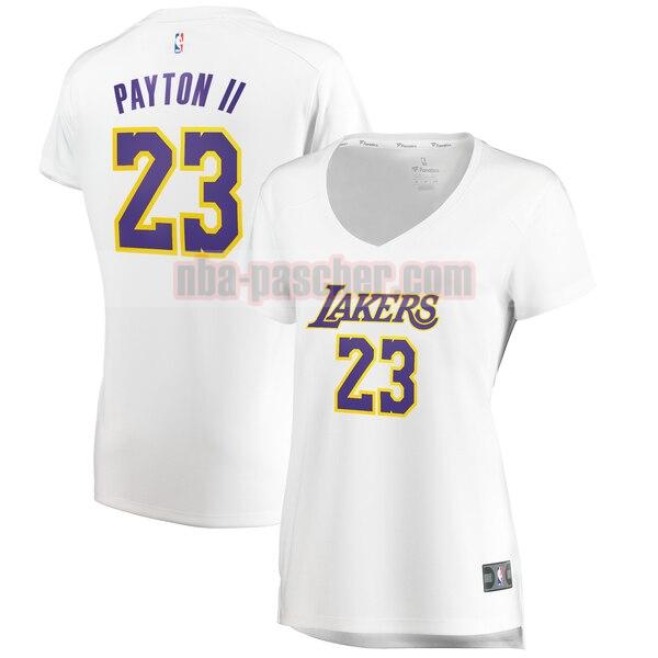 Maillot Los Angeles Lakers Femme Gary Payton 23 association edition Blanc