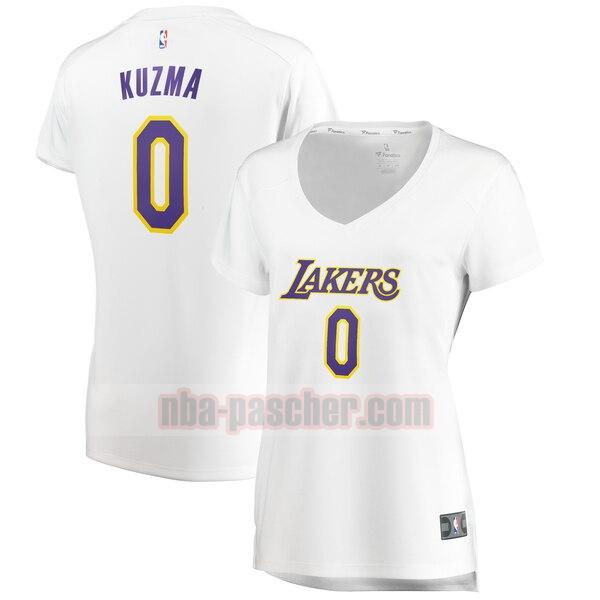 Maillot Los Angeles Lakers Femme Kyle Kuzma 0 association edition Blanc