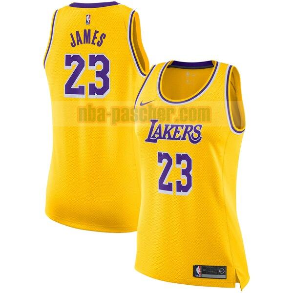 Maillot Los Angeles Lakers Femme LeBron James 23 Nike icon edition Jaune