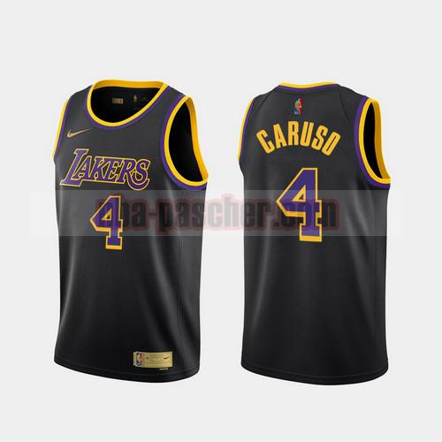Maillot Los Angeles Lakers Homme Alex Caruso 4 2020-21 Earned Edition Noir