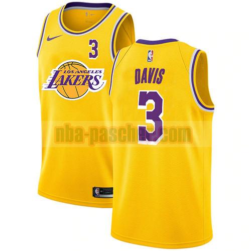 Maillot Los Angeles Lakers Homme Anthony Davis 3 Édition de la ville 2021 Jaune