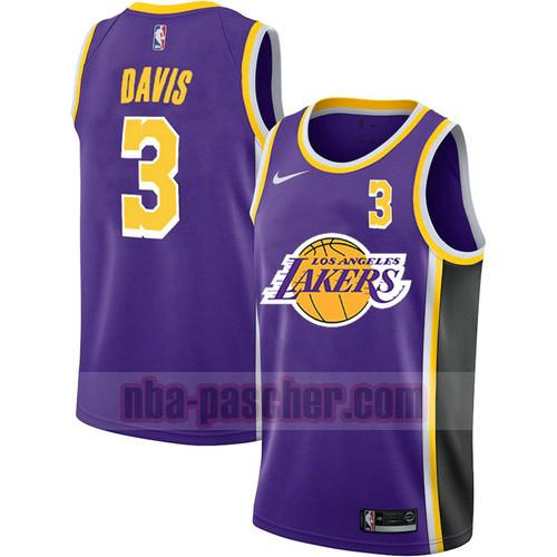 Maillot Los Angeles Lakers Homme Anthony Davis 3 Édition de la ville 2021 Pourpre