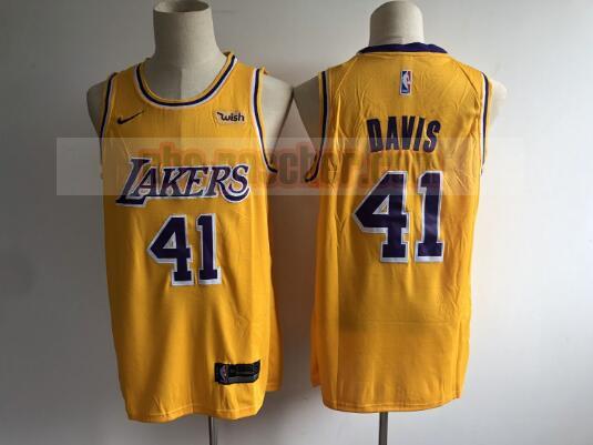 Maillot Los Angeles Lakers Homme Anthony Davis 41 Jaune dorado