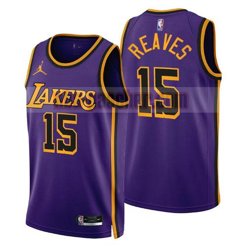 Maillot Los Angeles Lakers Homme Austin Reaves 15 2022-2023 Statement Edition Pourpre