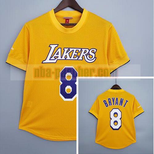 Maillot Los Angeles Lakers Homme BRYANT 8 Rétro Jaune