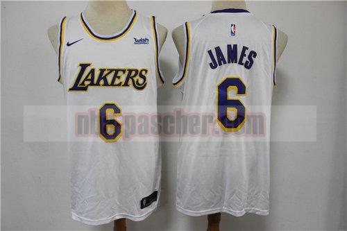 Maillot Los Angeles Lakers Homme JAMES 6 Édition Fan blanc