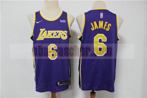 Maillot Los Angeles Lakers Homme JAMES 6 Édition Fan violet