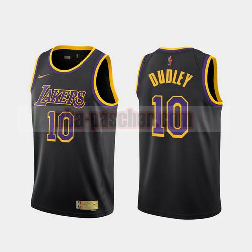 Maillot Los Angeles Lakers Homme Jared Dudley 10 2020-21 Earned Edition Noir