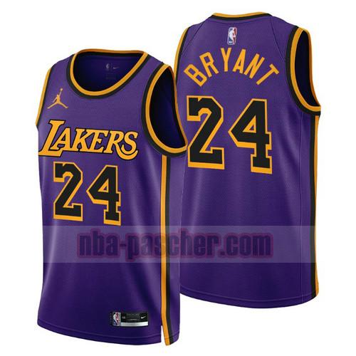 Maillot Los Angeles Lakers Homme Kobe Bryant 24 2022-2023 Statement Edition Pourpre