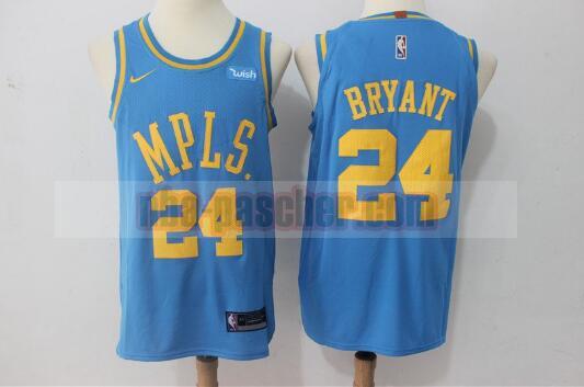 Maillot Los Angeles Lakers Homme Kobe Bryant 24 Basketball Bleu