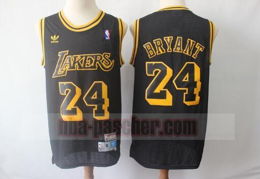 Maillot Los Angeles Lakers Homme Kobe Bryant 24 Basketball Noir