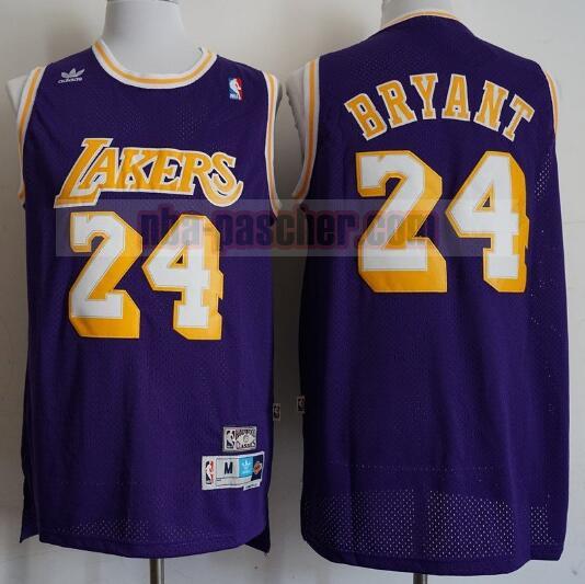 Maillot Los Angeles Lakers Homme Kobe Bryant 24 Basketball Pourpre
