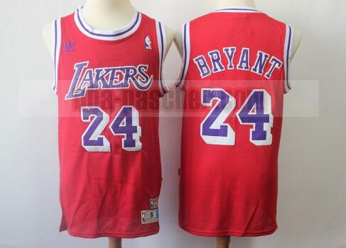 Maillot Los Angeles Lakers Homme Kobe Bryant 24 Basketball Rouge