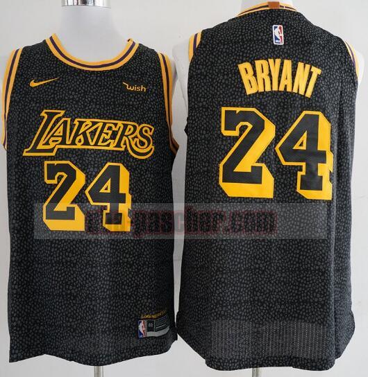 Maillot Los Angeles Lakers Homme Kobe Bryant 24 Basketball pas cher Noir