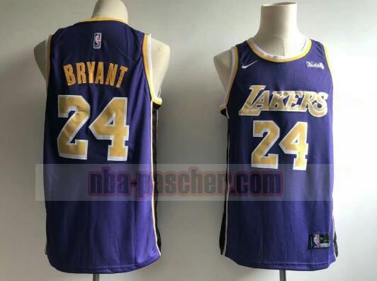 Maillot Los Angeles Lakers Homme Kobe Bryant 24 Basketball pas cher Pourpre